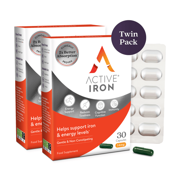 Active Iron | 14mg | Twin Pack | 60 Capsules