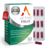 Active Folic | L-Methylfolate for Better Absorption | 60 Capsules (400mcg) | 60 Day Supply