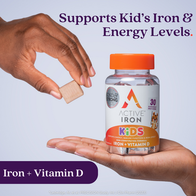Active Iron Kids | Iron for Kids | 30 Blackcurrant Flavoured Chews