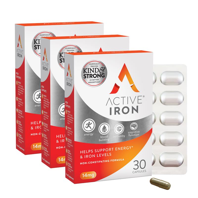 Active Iron | 14mg | Triple Pack | 90 Capsules