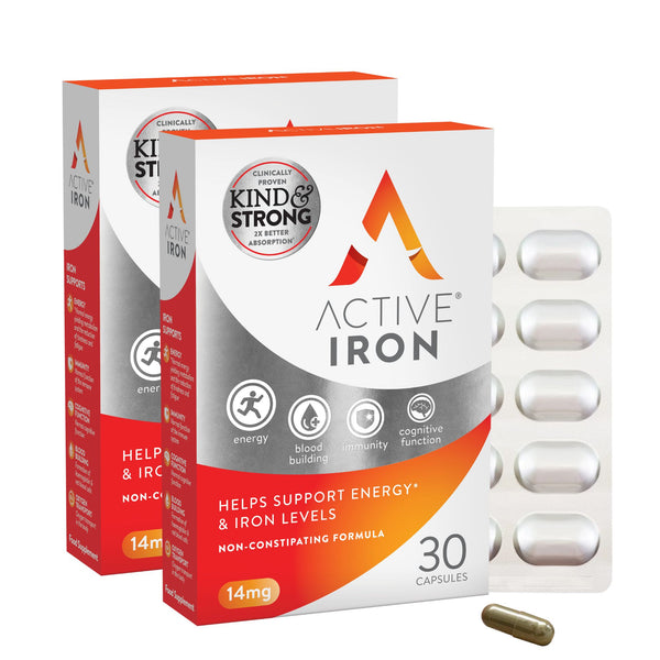 Active Iron | 14mg | Twin Pack | 60 Capsules