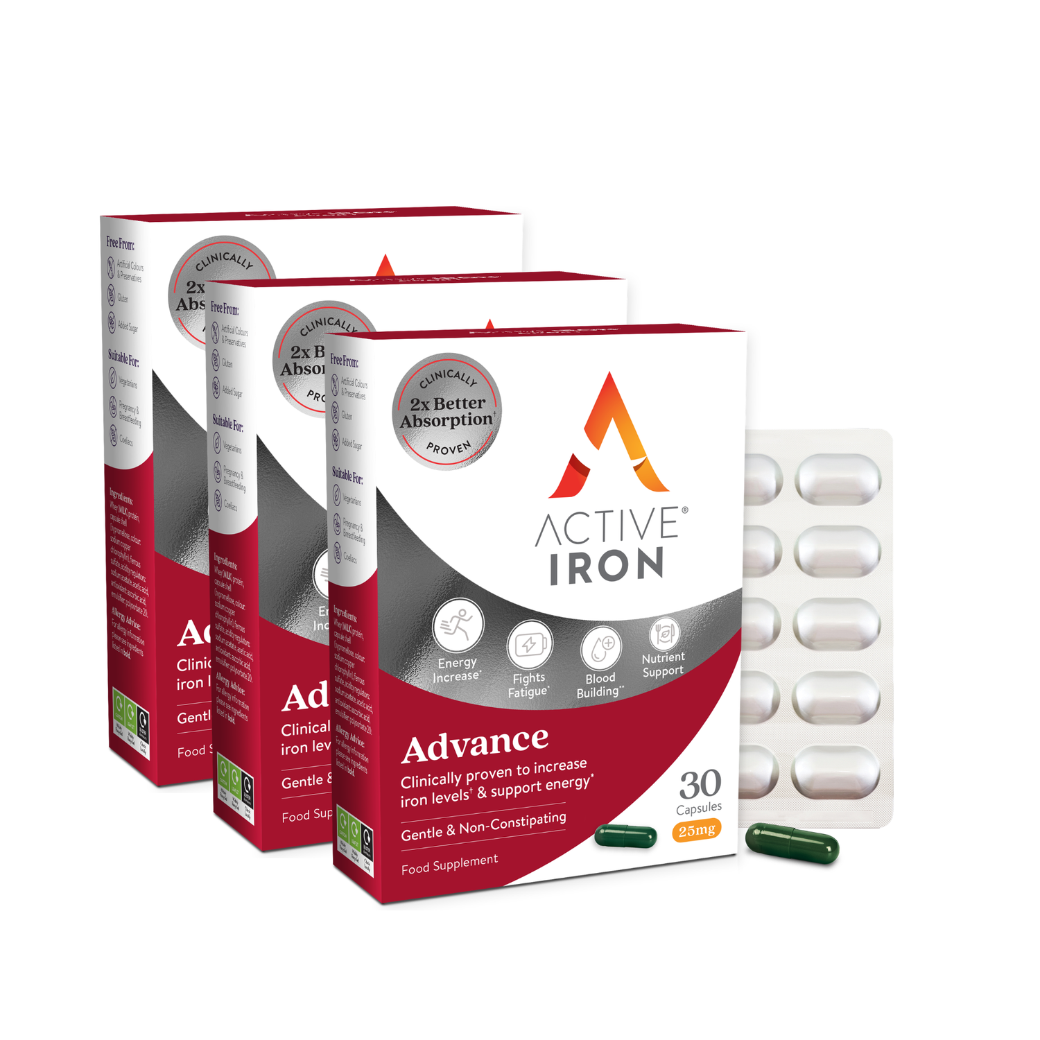 Active Iron Advance | Triple Pack | 25mg | 90 Capsules