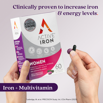 Active Iron Women With Active Multivitamin | 30 Iron Capsules and 30 Active Multivitamins