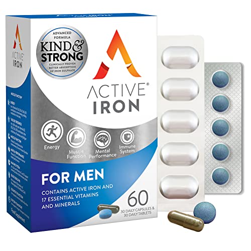 Active Iron Men With Active Multivitamin | 30 Iron Capsules and 30 Active Multivitamins
